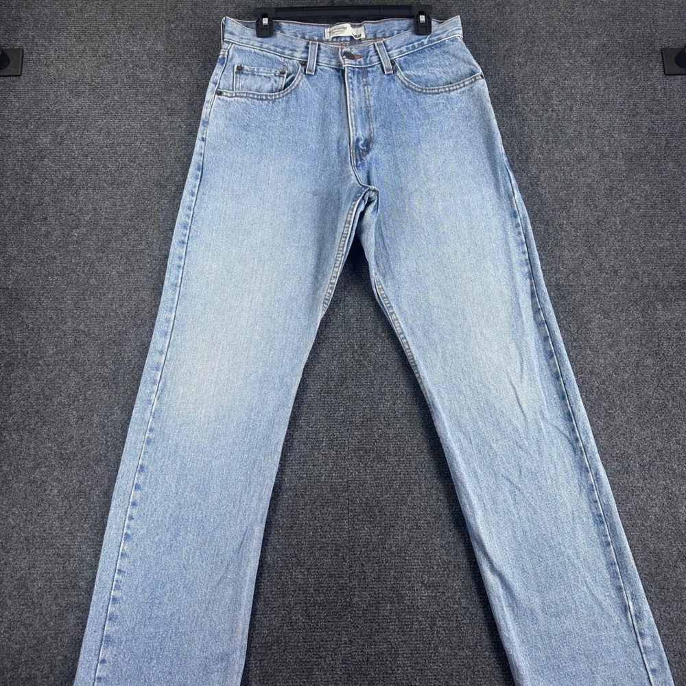 Levi Strauss Signature Jeans Mens 32x34 W32 L34 Light Wash Blue Regular Straight
